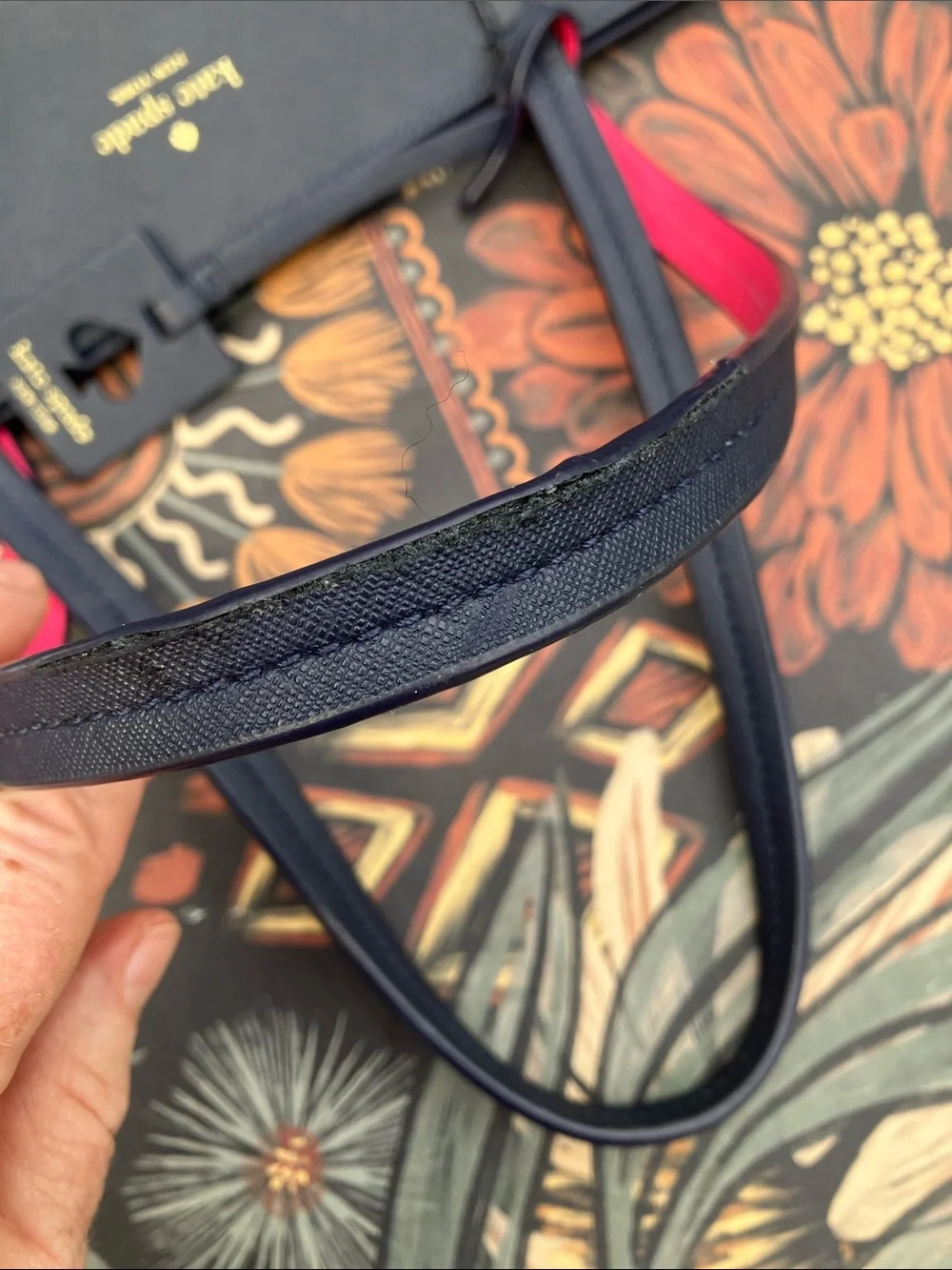 Kate Spade Scott’s Place Lida Navy and Pink Tote